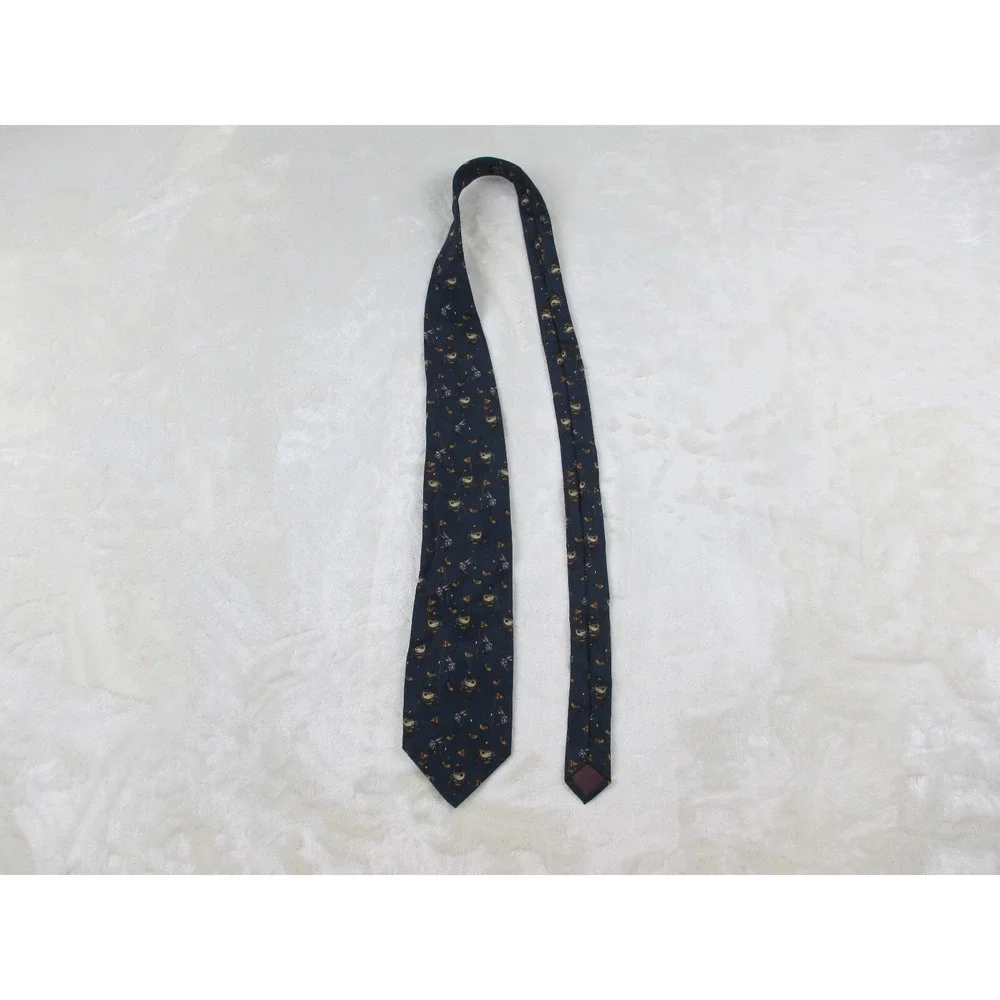 VINTAGE Looney Tunes Neck Tie Mens Blue Bugs Bunny Taz‎ Golf Golfing Casual